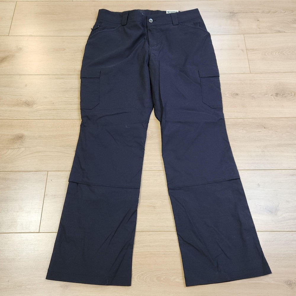 Duluth Trading Co Dry On The Fly Pants Womens 14x31 Black Cargo Bootcut Stretch